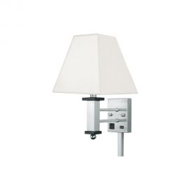Single Wall Lamp - Nickle Brushed Finish w/ outlet